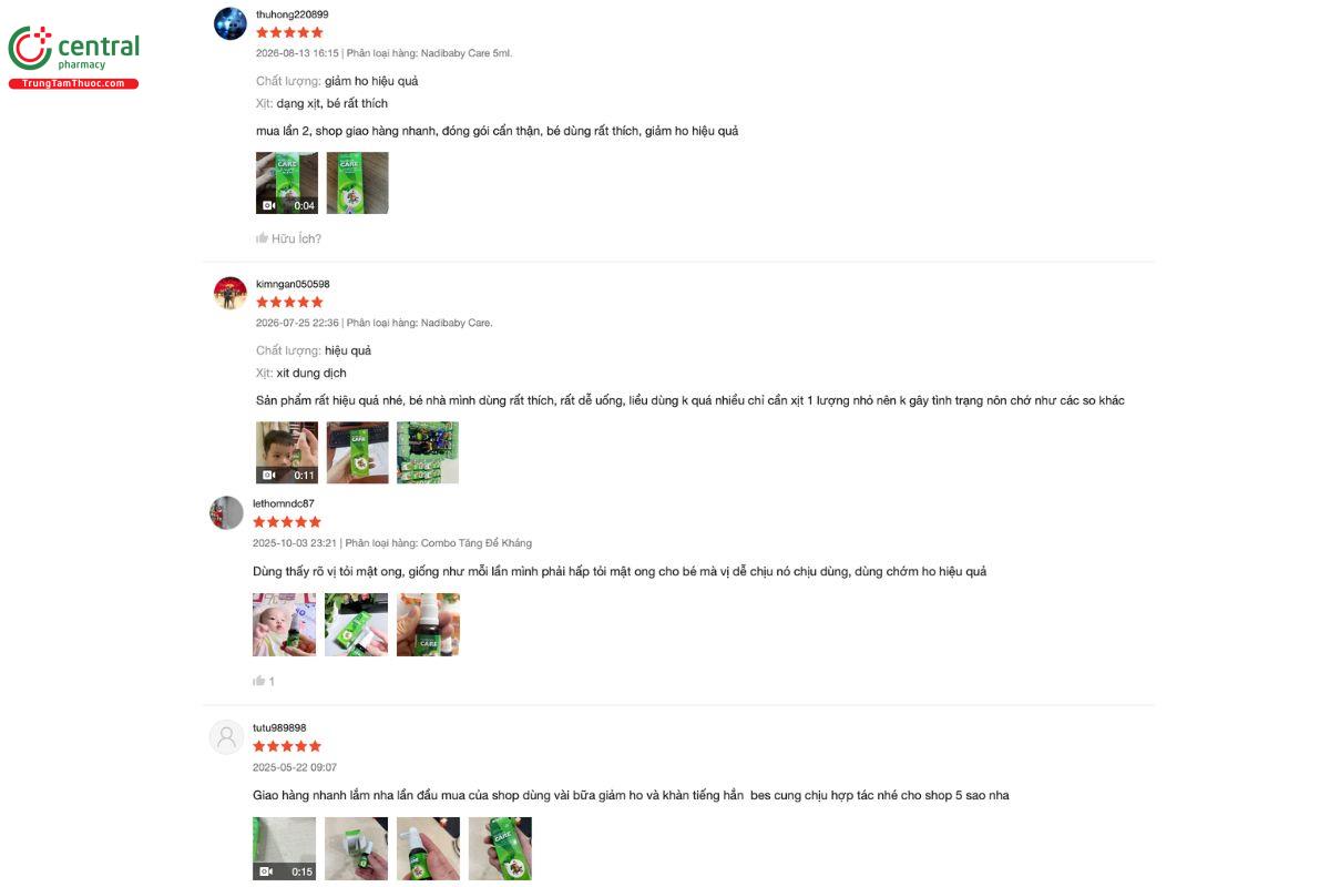Review Nadibaby Care từ những người đã sử dụng