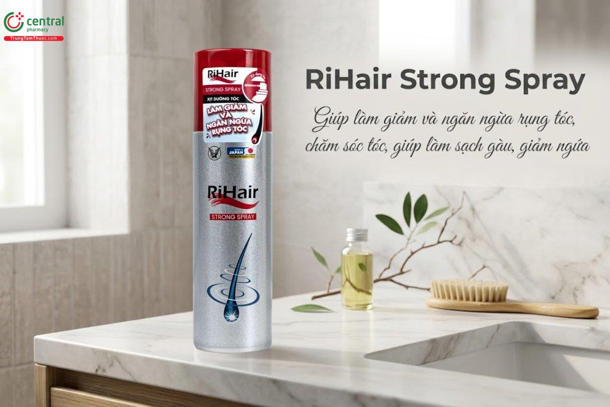 Xịt mọc tóc RiHair Strong Spray giảm rụng tóc, cải thiện tóc thưa yếu
