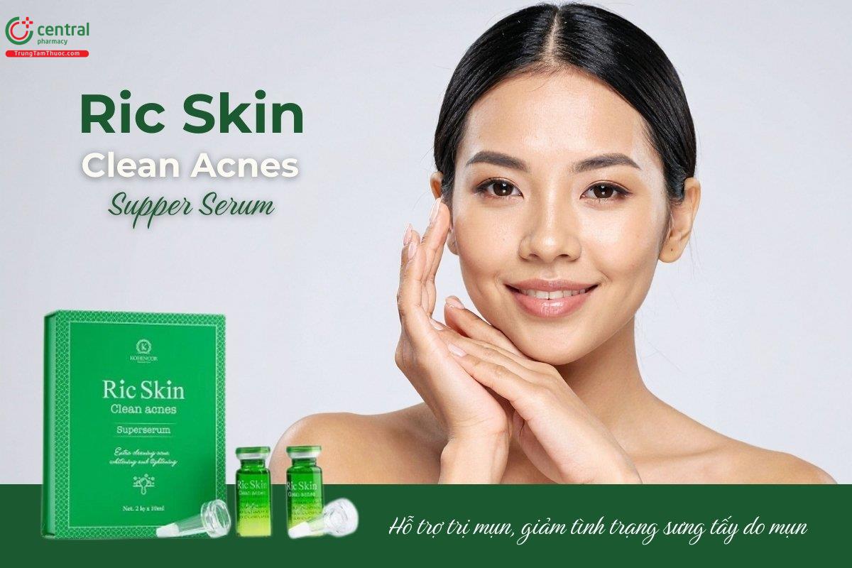 Ric Skin Clean Acnes Super Serum hỗ trợ giảm mụn, phục hồi da tổn thương