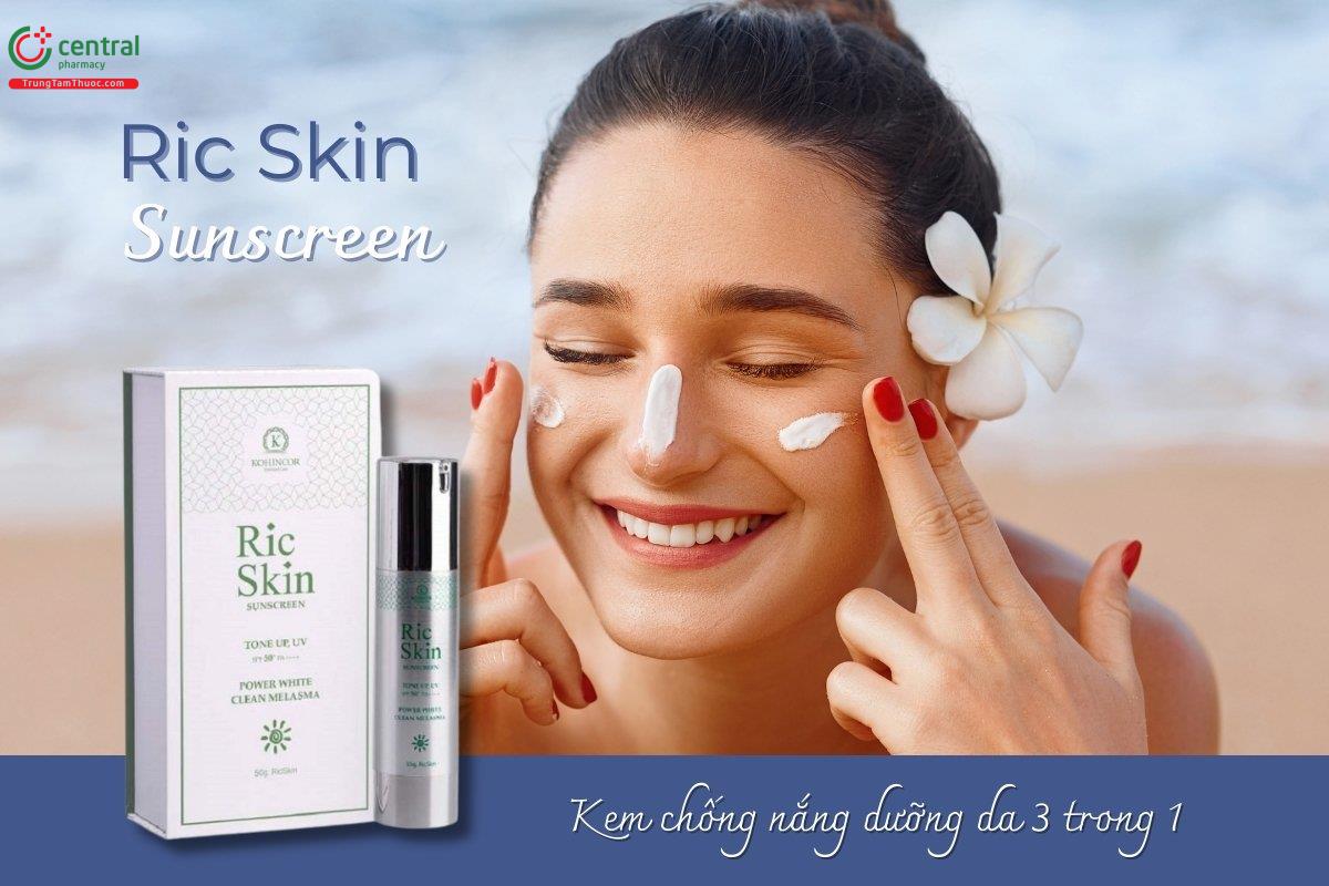 Kem chống nắng Ric Skin Sunscreen giúp bảo vệ da trước ánh nắng mặt trời