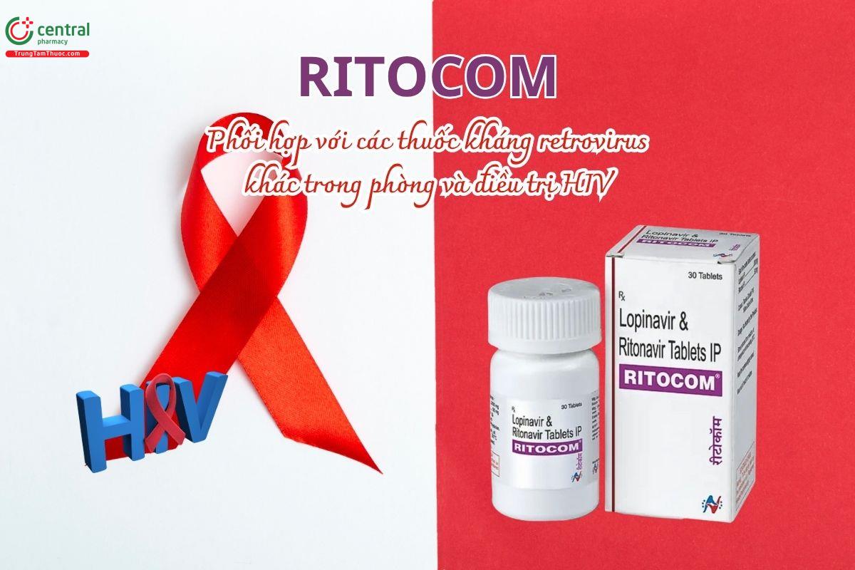 Thuốc Ritocom 200mg/50mg phối hợp với các thuốc kháng retrovirus khác trong phòng và điều trị HIV