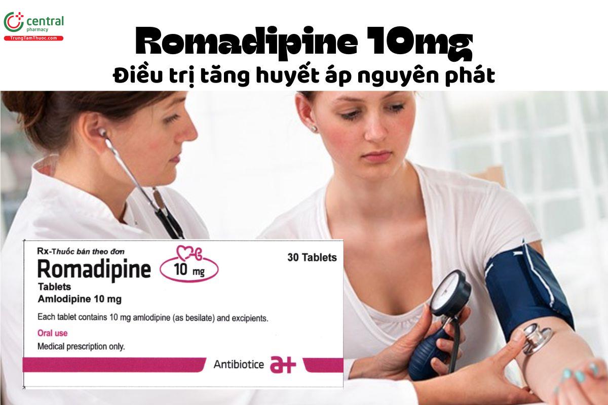 Thuốc Romadipine 10mg - Điều trị tăng huyết áp nguyên phát