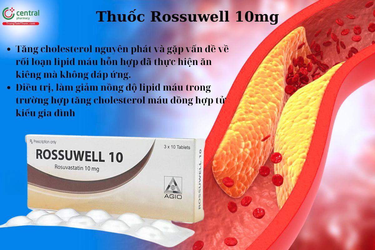 Chỉ định của thuốc Rossuwell 10mg