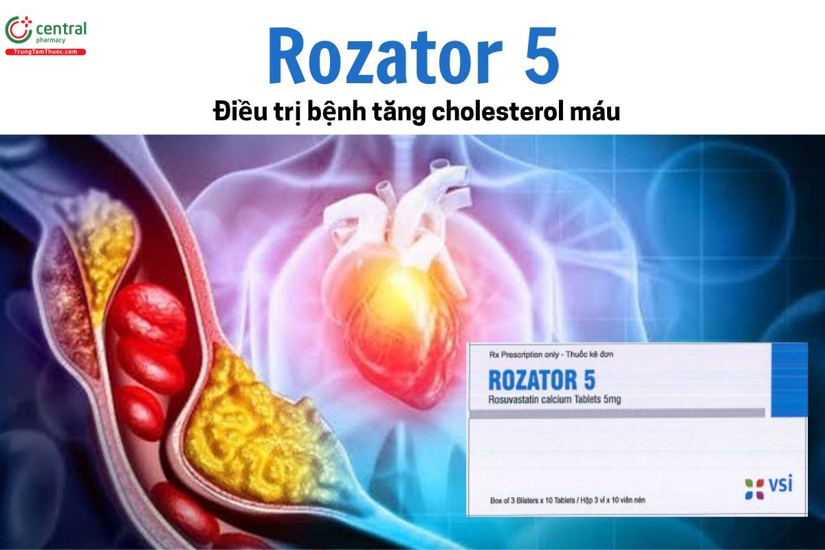 Thuốc Rozator 5mg - Điều trị bệnh tăng cholesterol máu