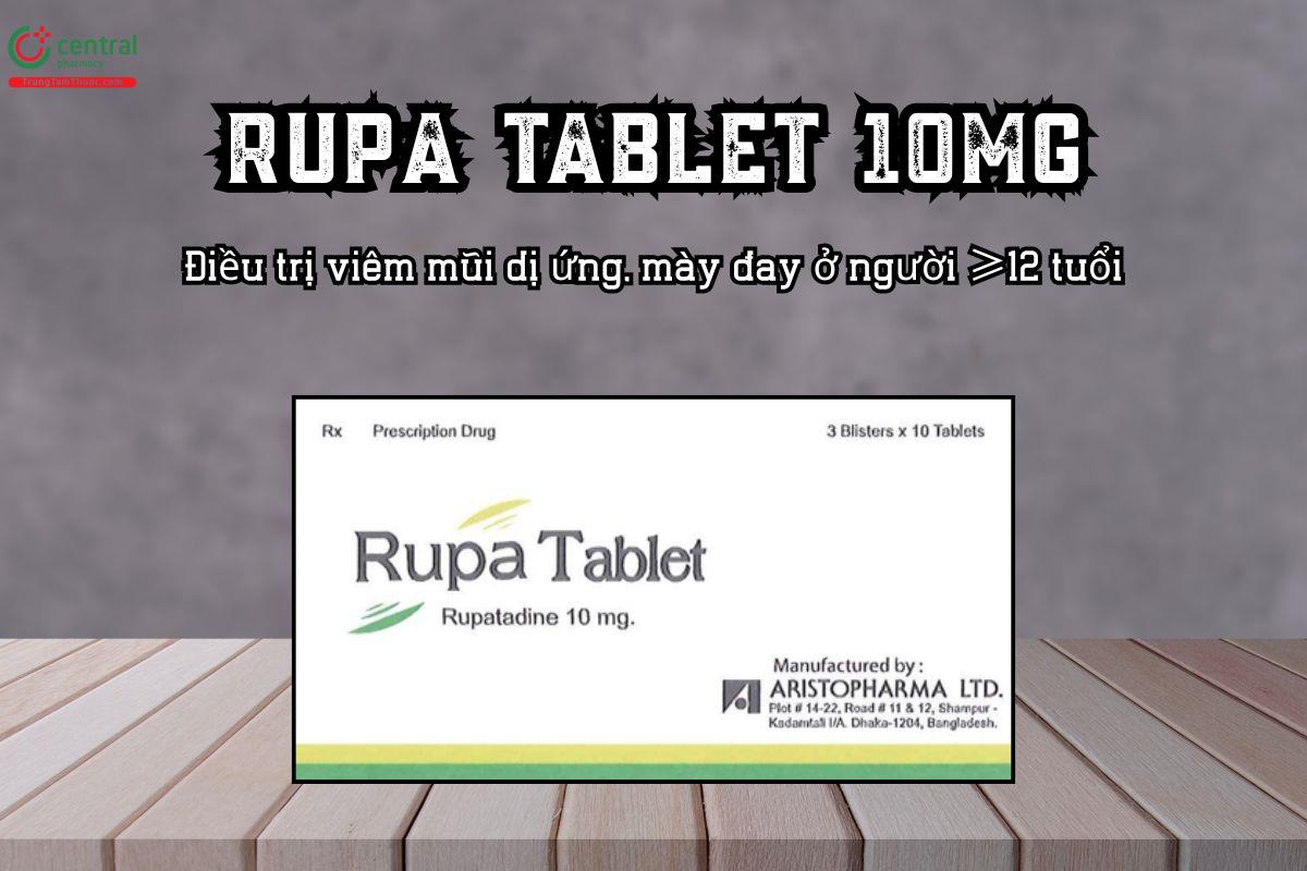 Thuốc Rupa Tablet 10mg điều trị viêm mũi dị ứng, nổi mày đay