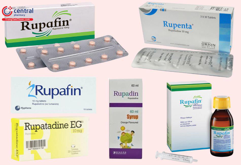 Các thuốc chứa Rupatadine