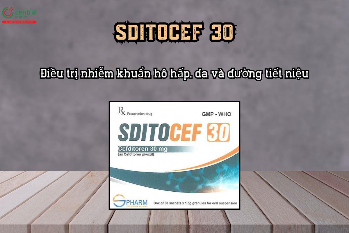  Điều trị nhiễm khuẩn hô hấp, da và đường tiết niệu với SDITOCEF 30