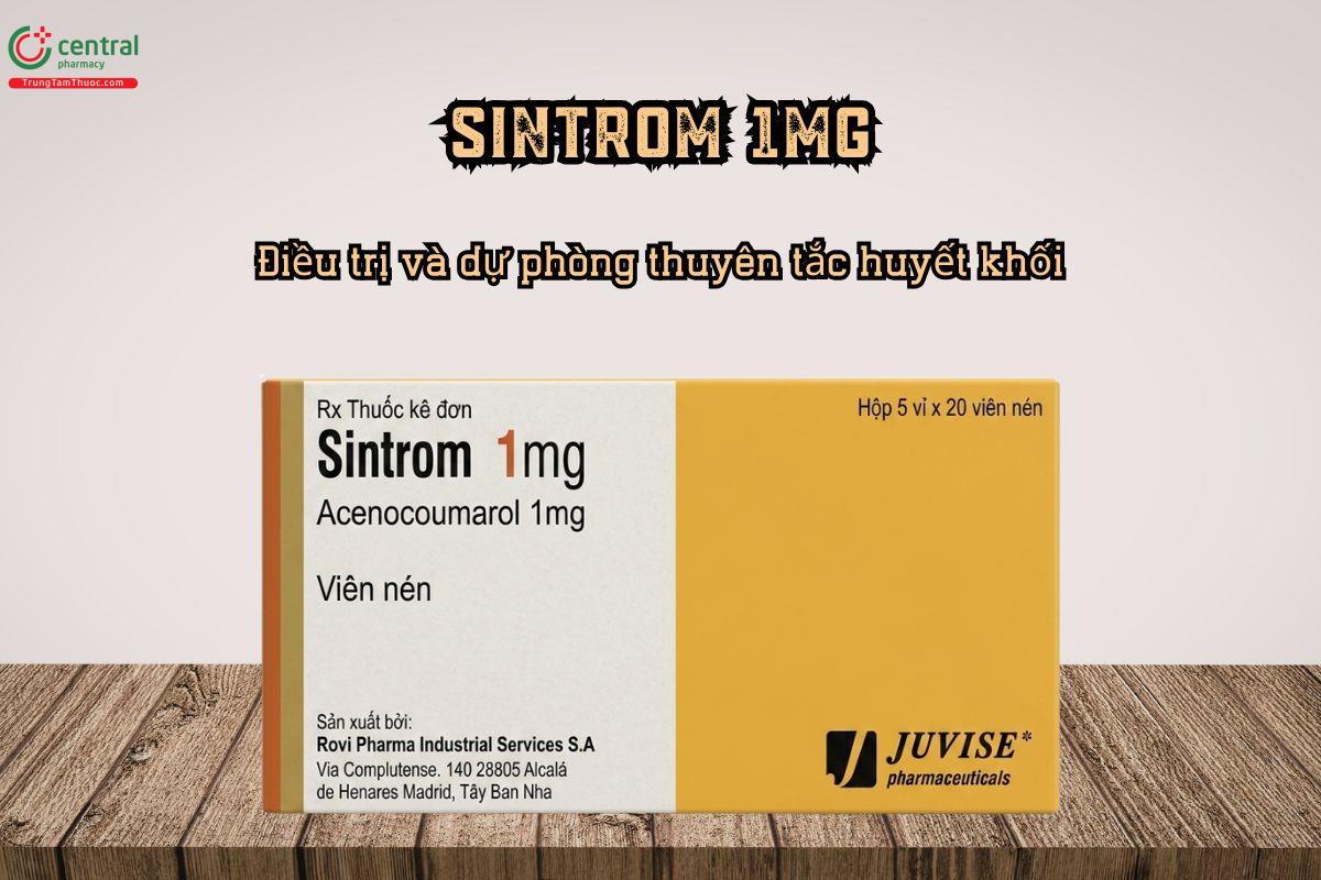 Điều trị và dự phòng thuyên tắc huyết khối bằng thuốc Sintrom 1mg chứa hoạt chất Acenocoumarol