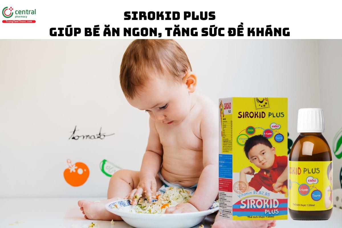  SIROKID PLUS - Giúp ăn ngon miệng, tăng cường sức đề kháng cho trẻ