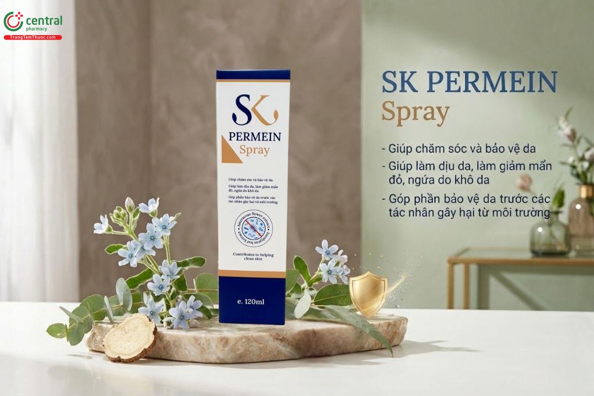SK Permein Spray 120ml dạng xịt chăm sóc, bảo vệ và làm dịu da