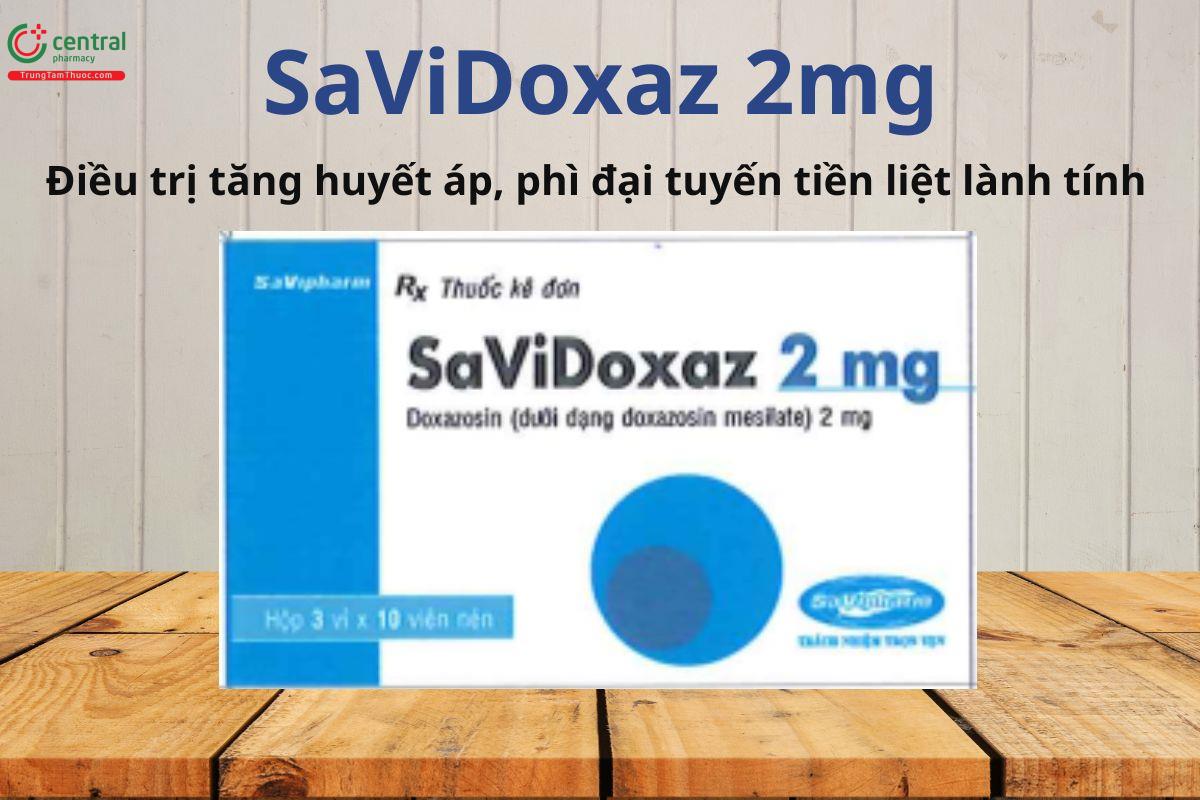 SaViDoxaz 2mg điều trị tăng huyết áp, phì đại tiền liệt tuyến