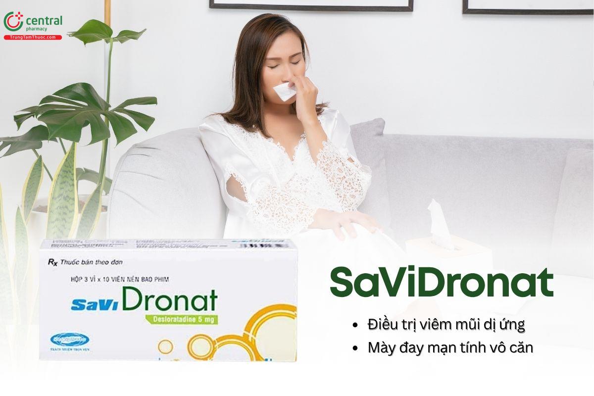 Thuốc SaViDronat 5mg trị viêm mũi dị ứng, mày đay tự phát mạn tính