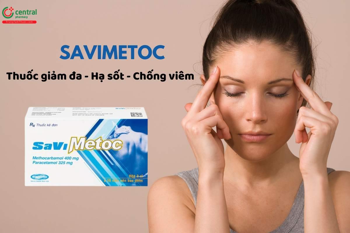 Thuốc SaViMetoc giúp giảm cơn đau do co thắt cơ (3 vỉ x 10 viên)