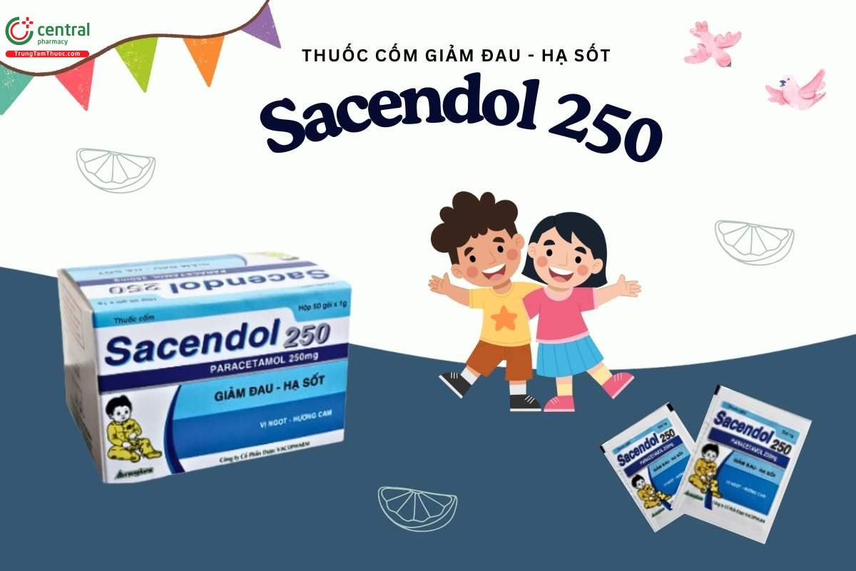 Thuốc Sacendol 250 - Giúp giảm đau, hạ sốt hiệu quả 