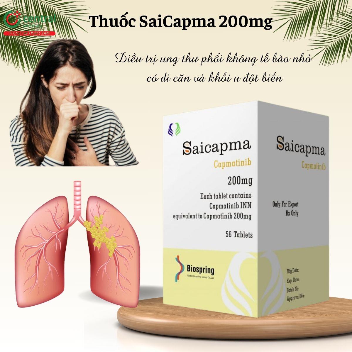 Chỉ định của thuốc SaiCapma 200mg