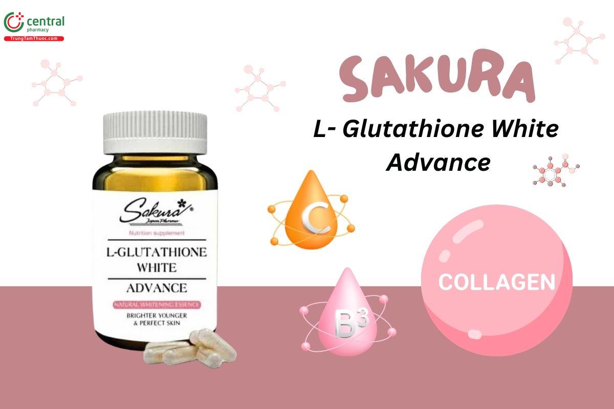 Sakura L- Glutathione White Advance làm sáng, nâng cơ và trẻ hóa da