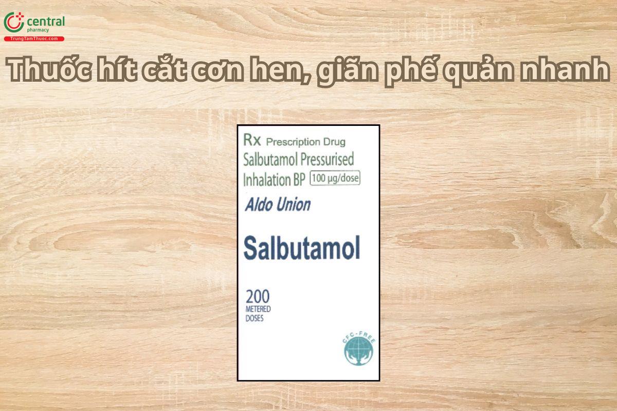 Thuốc Salbutamol Aldo Union hít cắt cơn hen, giãn phế quản nhanh