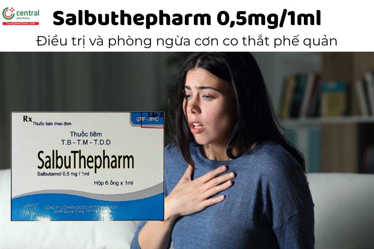 Thuốc Salbuthepharm 0,5mg/1ml - Điều trị và phòng ngừa cơn co thắt phế quản