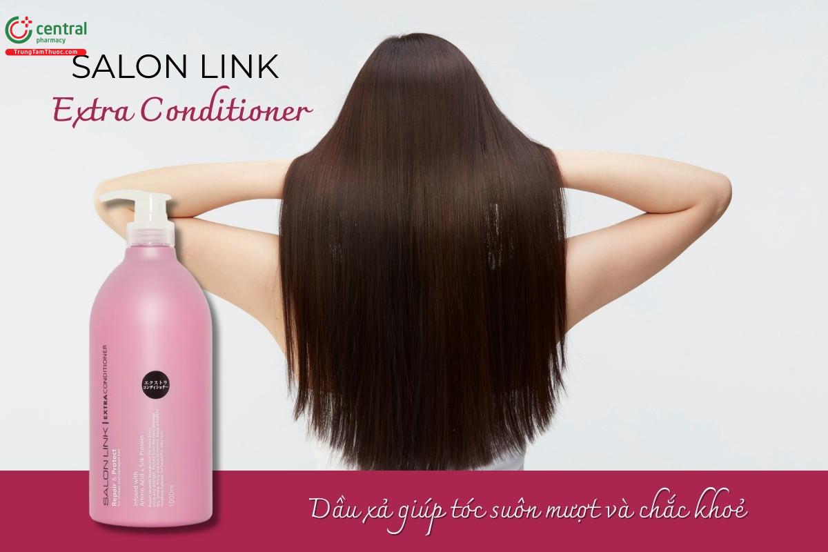 Dầu xả Salon Link giúp làm mềm tóc, hỗ trợ tăng độ chắc khỏe và mang lại cảm giác suôn mượt tự nhiên.