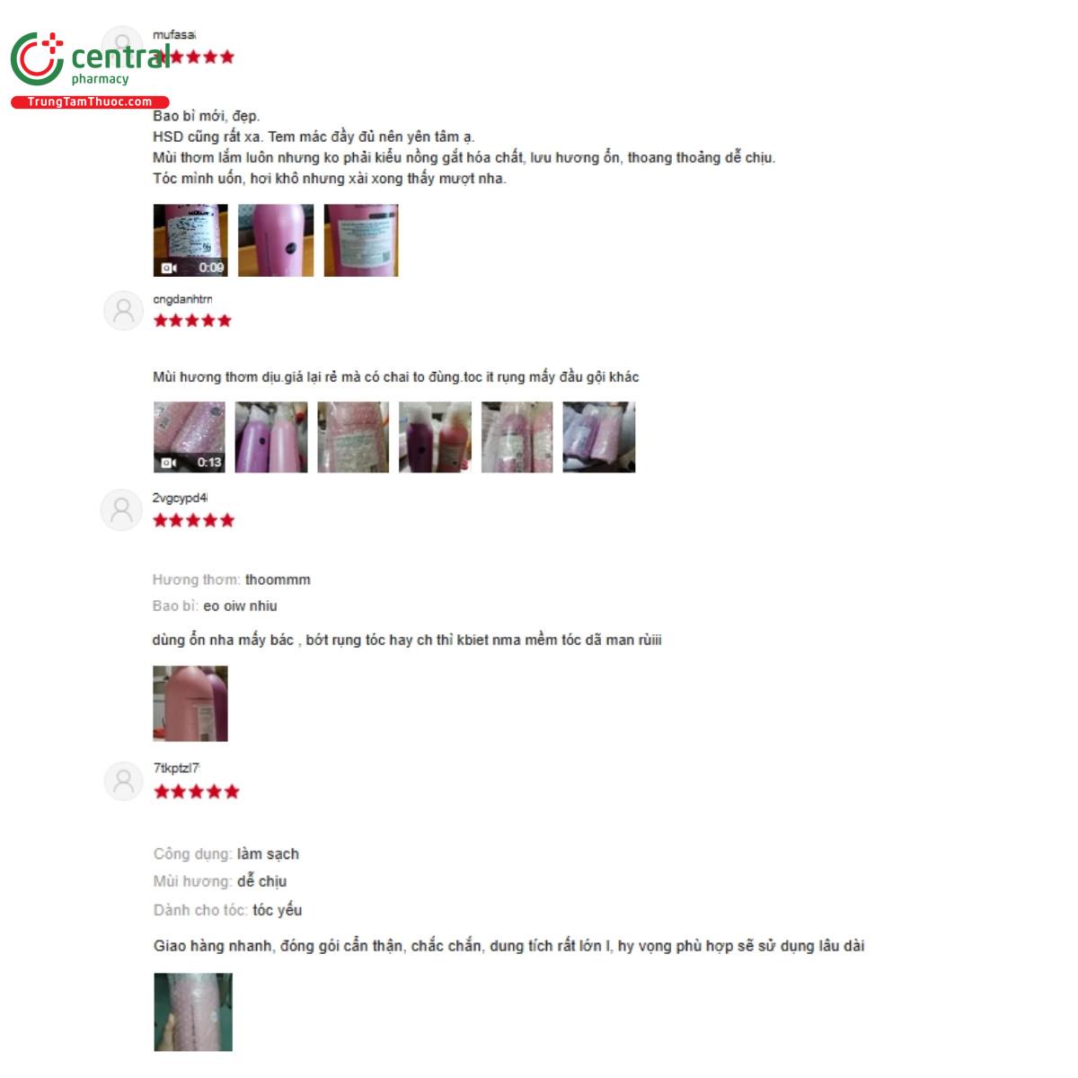 Một số đánh giá của khách hàng về sản phẩm Salon Link Extra Shampoo: