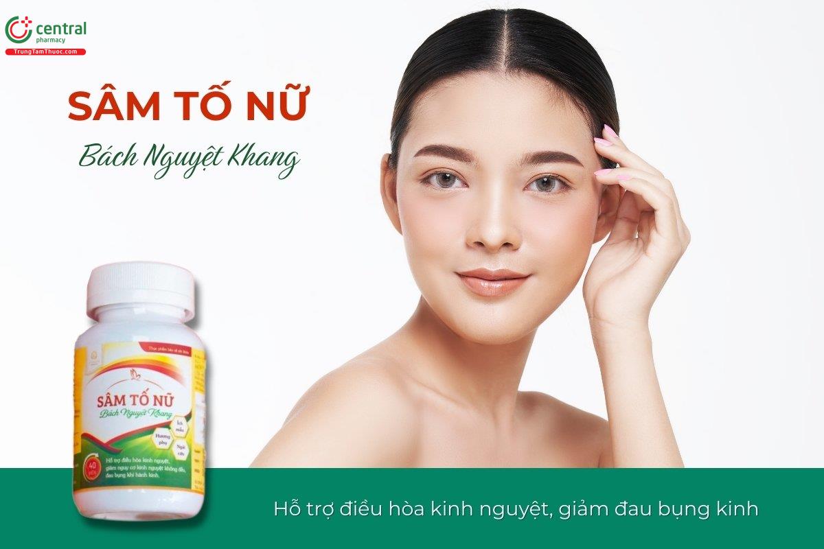 Viên uống Sâm Tố Nữ Bách Nguyệt Khang giúp ổn định chu kỳ kinh nguyệt