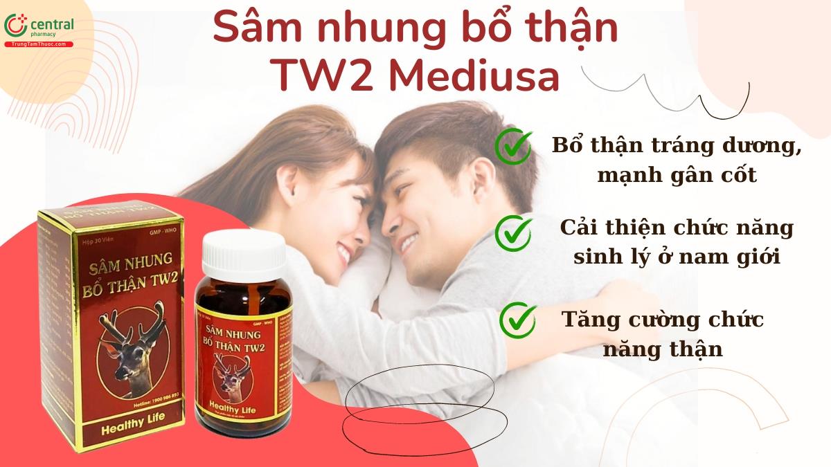 Sâm nhung bổ thận TW2 Mediusa - Hỗ trợ giảm đau lưng, mỏi gối, tiểu đêm