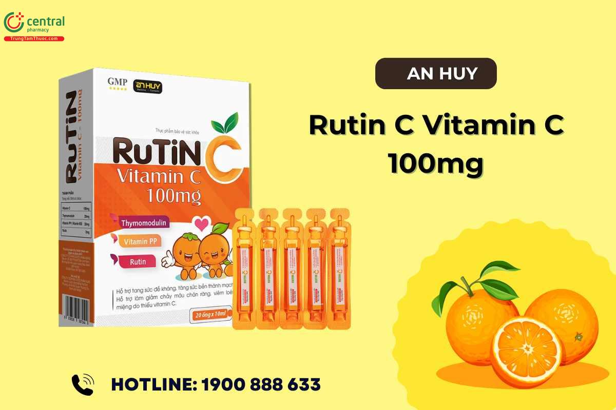 Sản phẩm Rutin C Vitamin C 100mg Dược An Huy