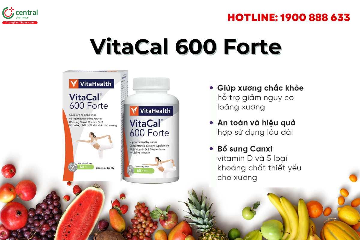 Sản phẩm VitaHealth VitaCal 600 Forte