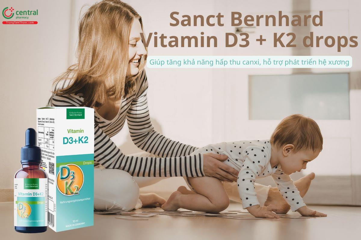 Sanct Bernhard Vitamin D3 + K2 drops giúp phát triển chiều cao