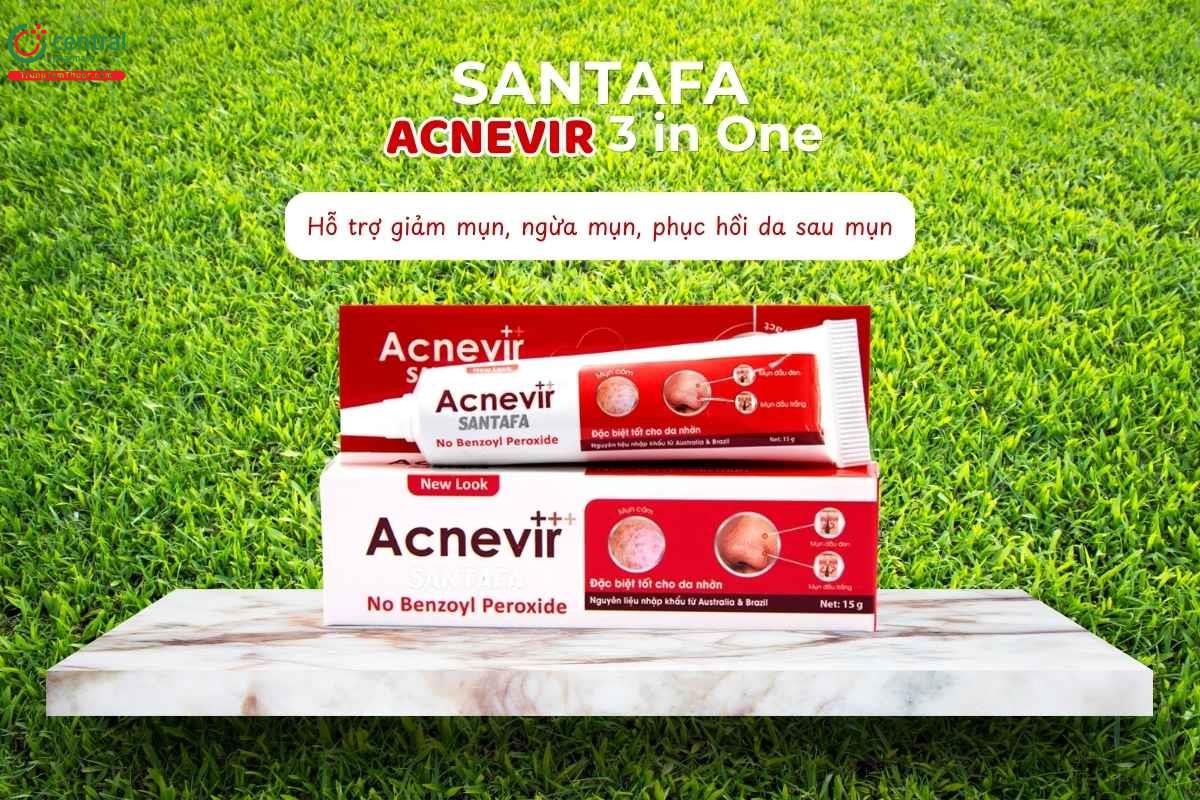 Acnevir 3 in One đỏ giúp kiểm soát dầu thừa, giảm tình trạng mụn trên da