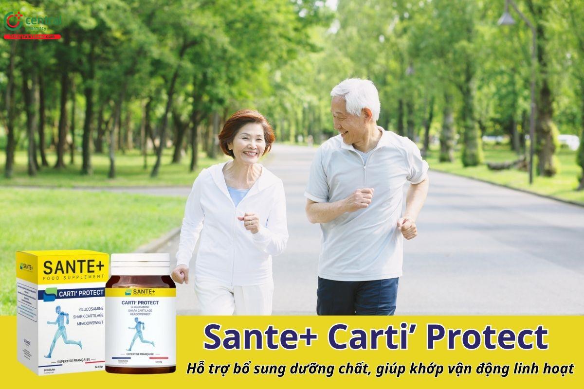 Sante+ Carti’ Protect hỗ trợ bổ sung dưỡng chất, giúp khớp vận động linh hoạt