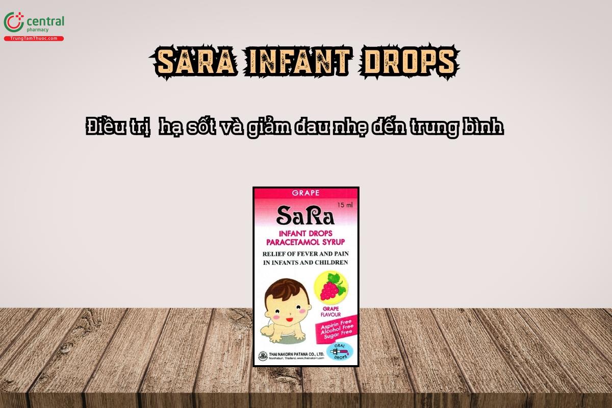 Thuốc hạ sốt, giảm đau Sara Infant Drops