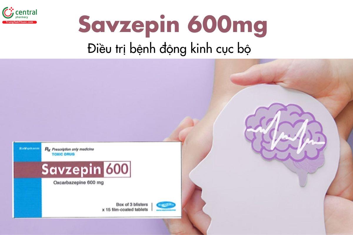 Thuốc Savzepin 600mg - Điều trị bệnh động kinh cục bộ