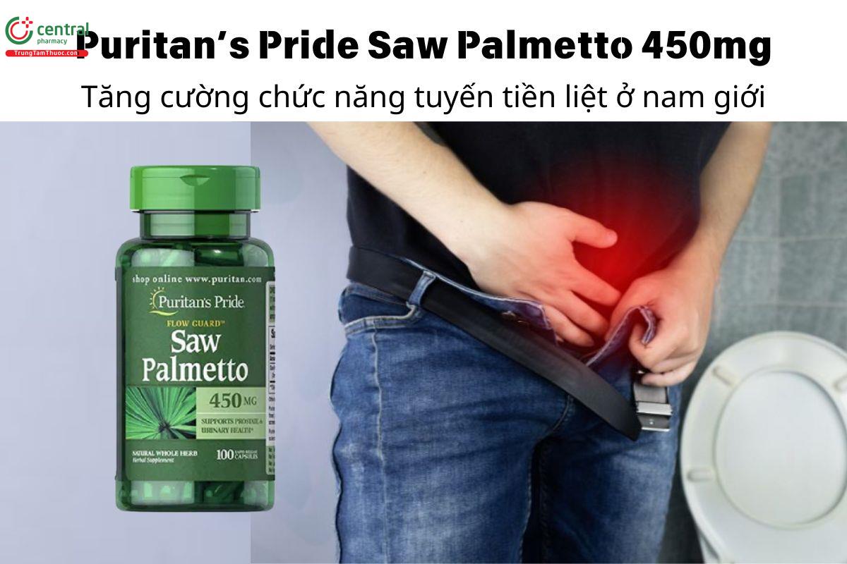  Puritan’s Pride Saw Palmetto 450mg tăng cường chức năng tuyến tiền liệt ở nam giới