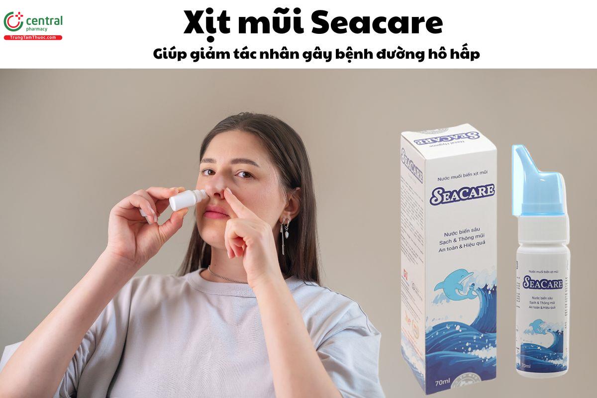 Xịt mũi Seacare - Vệ sinh mũi, giảm tác nhân gây bệnh đường hô hấp