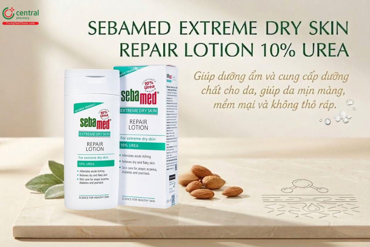 Sữa Dưỡng Ẩm Sebamed Extreme Dry Skin Repair Lotion 10% Urea giảm khô, ngứa