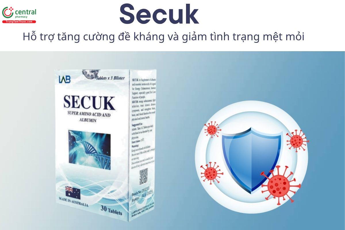 Secuk - Hỗ trợ tăng cường đề kháng và giảm tình trạng mệt mỏi