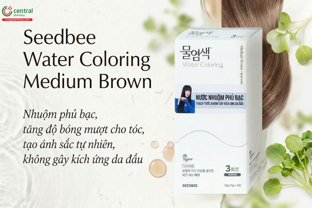 Nước nhuộm phủ bạc - nâu hạt dẻ Seedbee nhuộm tóc bạc, tạo màu tự nhiên