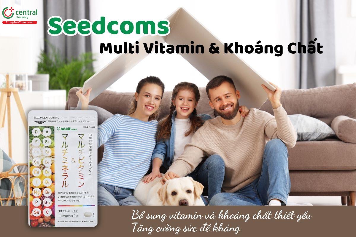 Viên uống Seedcoms bổ sung Multi Vitamin & Khoáng Chất hỗ trợ cơ thể hấp thu đầy đủ dưỡng chất cần thiết, giúp duy trì thể trạng khỏe mạnh