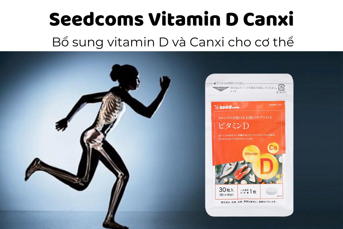 Seedcoms Vitamin D Canxi - Bổ sung vitamin D và Canxi cho cơ thể