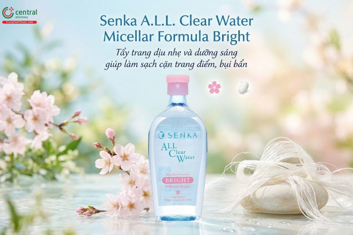 Nước tẩy trang Senka A.L.L. Clear Water Micellar Formula Bright dưỡng sáng
