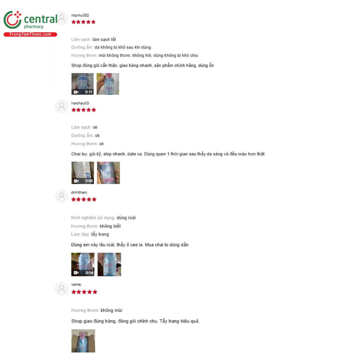 Một số đánh giá của khách hàng về sản phẩm Senka A.L.L. Clear Water Micellar Formula Bright