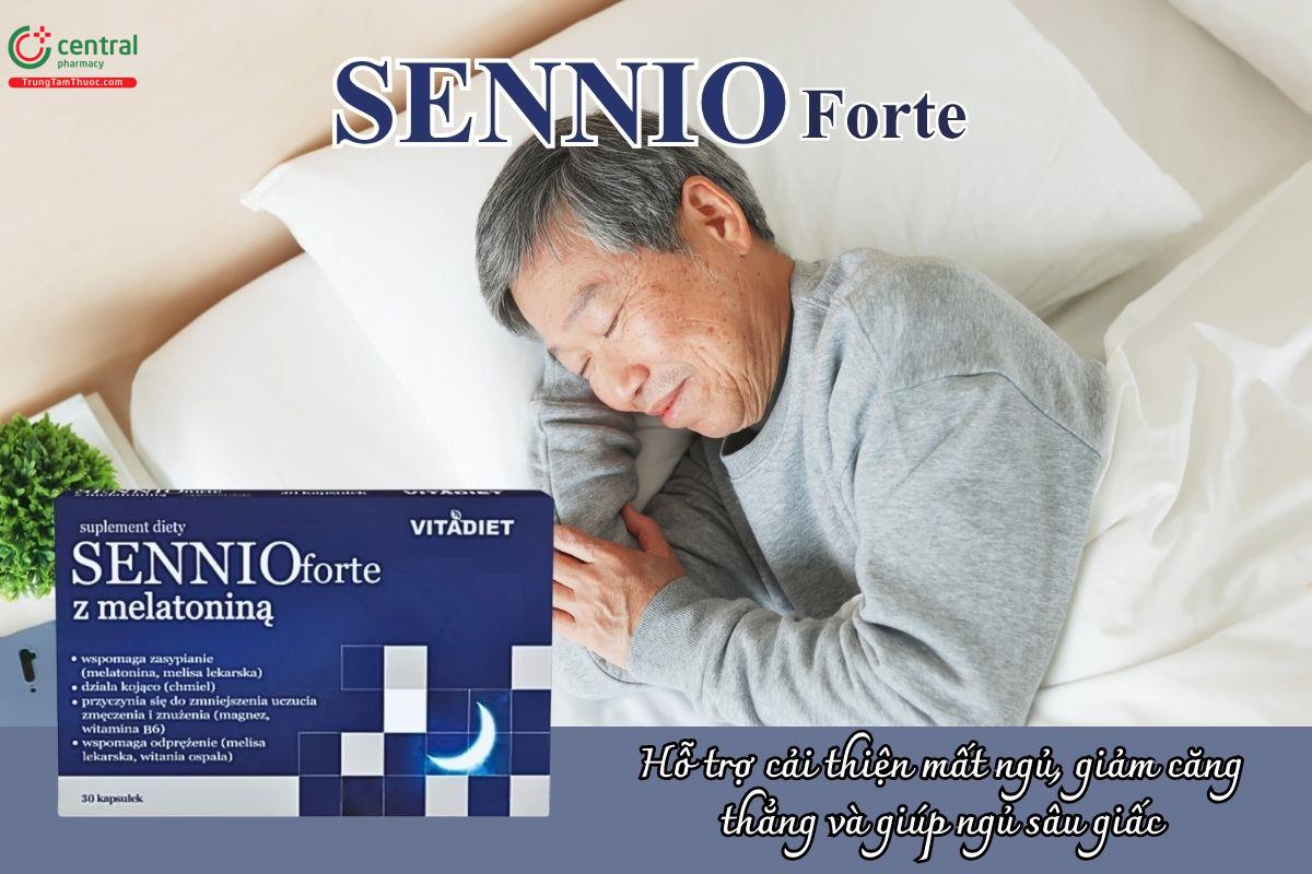 Sennio Forte hỗ trợ cải thiện mất ngủ, giảm căng thẳng và giúp ngủ sâu giấc