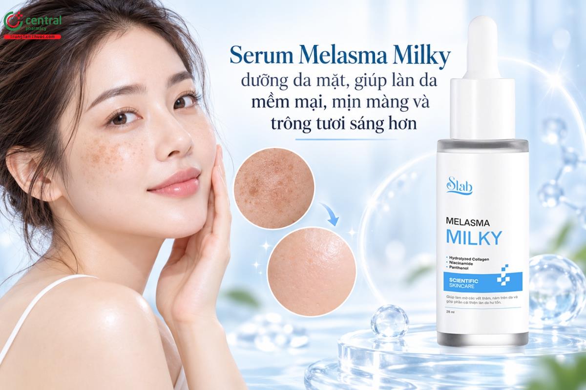 Serum Melasma Milky dưỡng da mặt, giúp làn da mềm mại, mịn màng