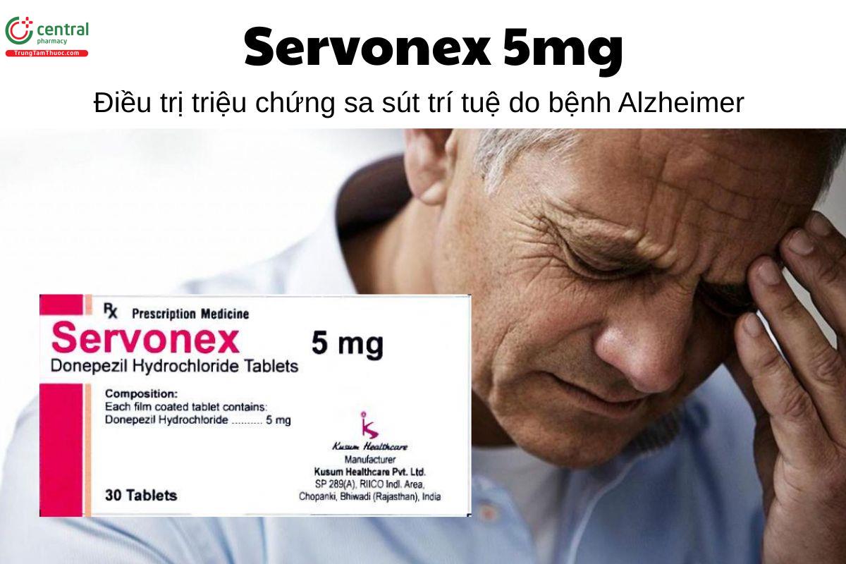 Thuốc Servonex 5mg - Điều trị triệu chứng sa sút trí tuệ do bệnh Alzheimer
