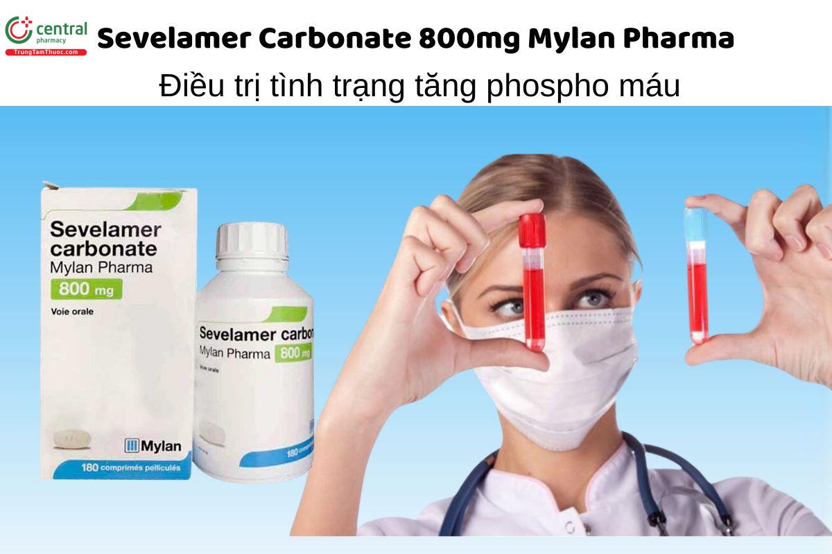 Thuốc Sevelamer Carbonate 800mg Mylan Pharma - điều trị tình trạng tăng phospho máu 