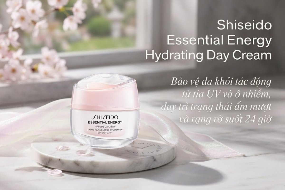 Kem dưỡng ban ngày Shiseido Essential Energy dưỡng ẩm và bảo vệ da