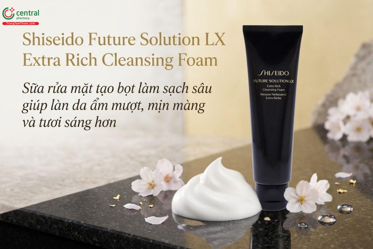 Shiseido Future Solution LX Extra Rich Cleansing Foam giúp làm sạch da
