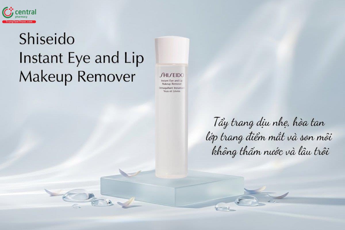 Shiseido Instant Eye and Lip Makeup Remover làm sạch lớp trang điểm mắt, môi