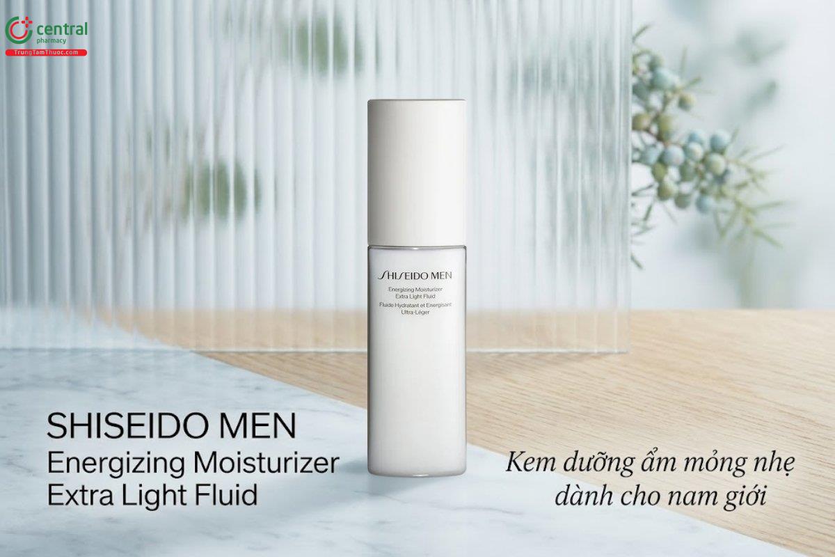 Shiseido Men Energizing Moisturizer Extra Light Fluid cấp ẩm, giảm nhăn